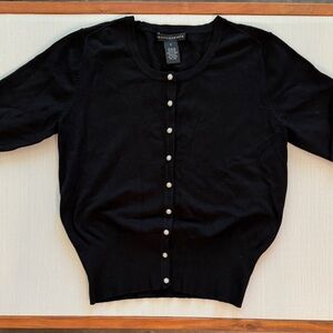Great Element Cardigan black with pearl detail buttons size S